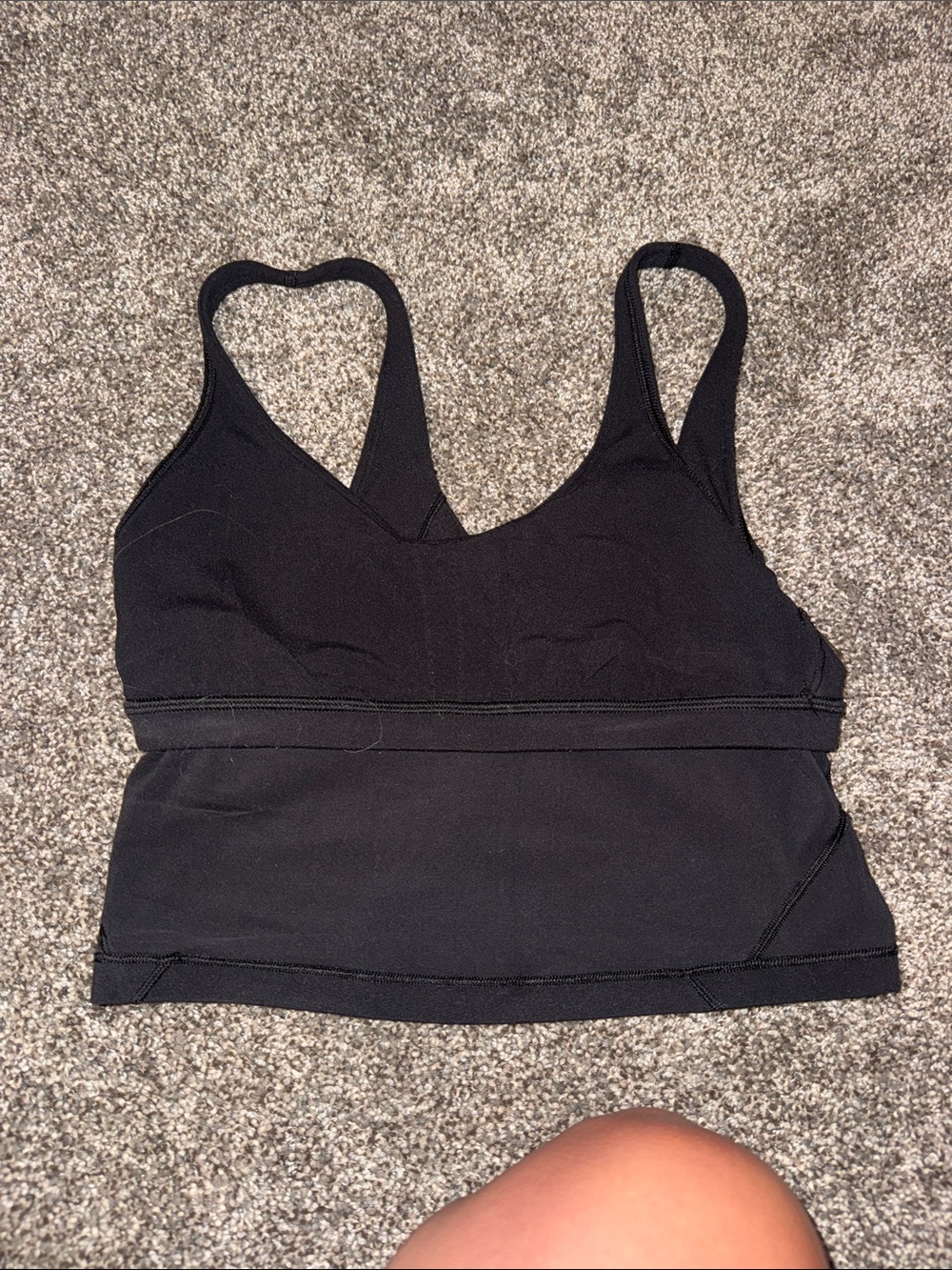 lululemon athletica Black Cropped Tank with Thin Straps - Picture 3 of 4